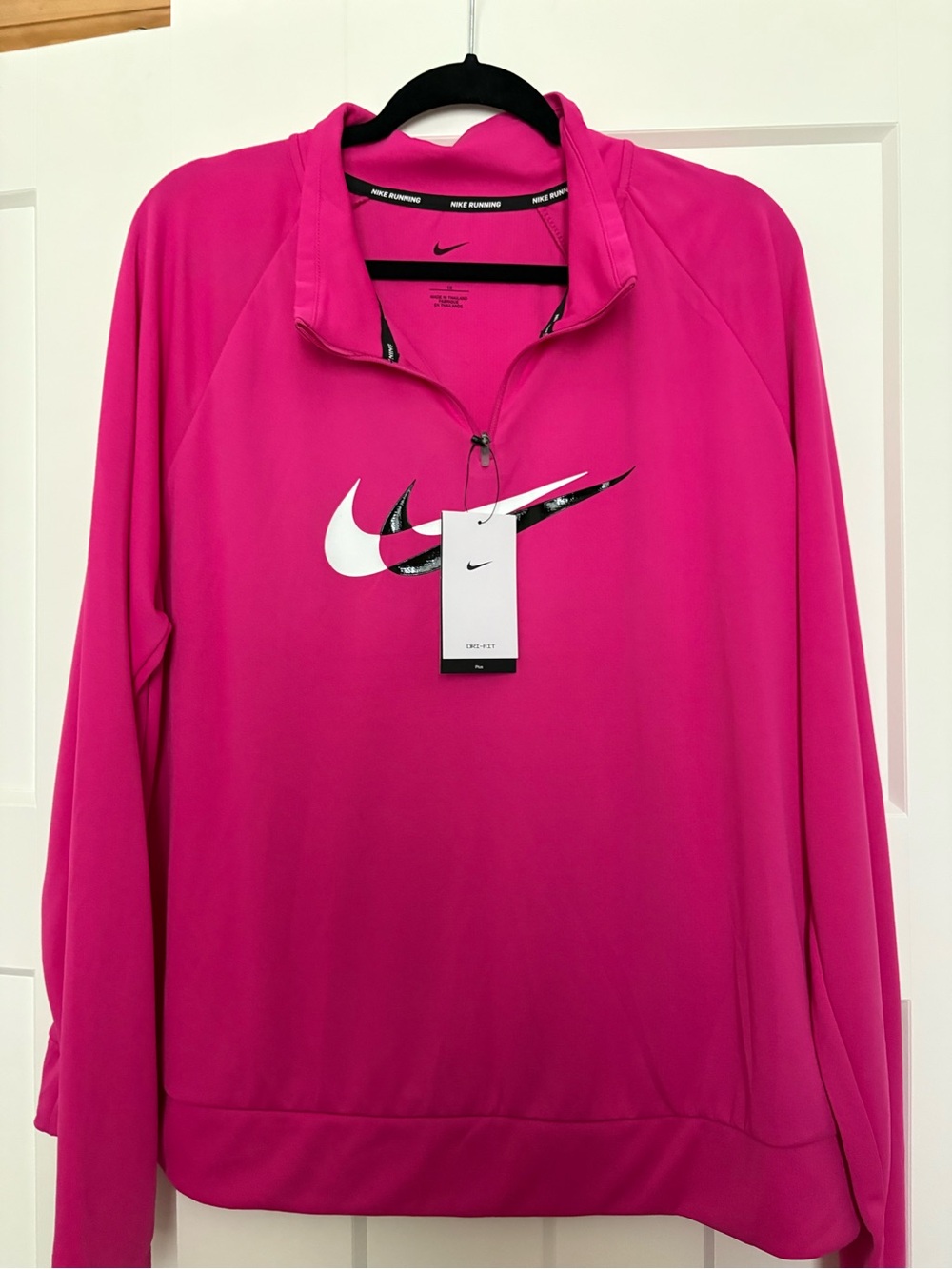 Nike Women's Bright Pink Quarter-Zip Pullover 1X NWT